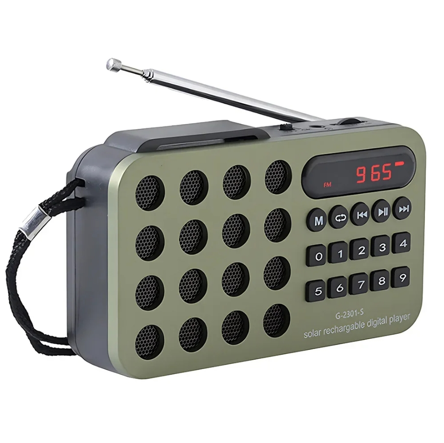 Emergency Radio Solar - Mini Radio FM portátil de bolsillo,
