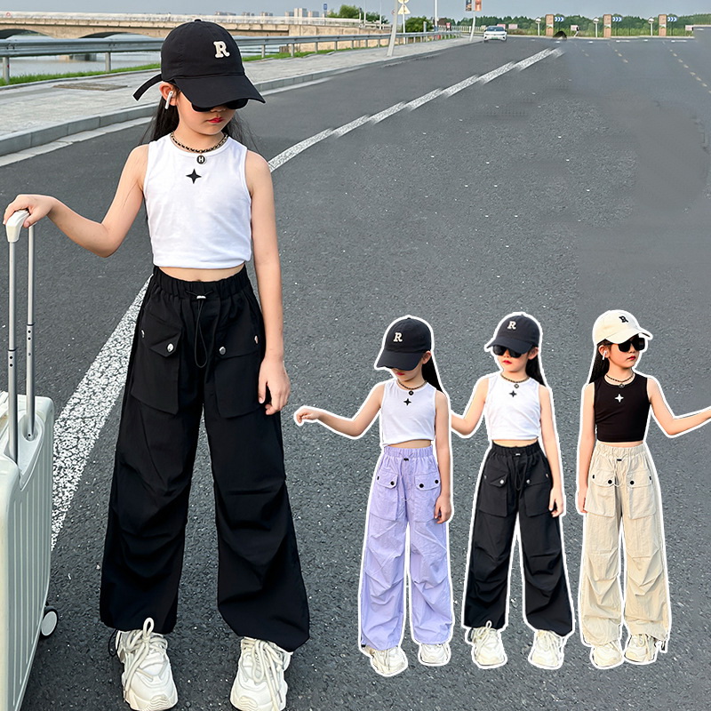 Outdoor Adventure Girl - Pantalones Cargo Ligeros para Niñas, a
